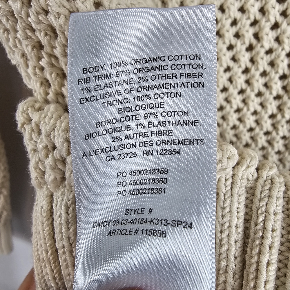 Aritzia Open-Weave Crewneck Sweater in Cream - Picture 10 of 10